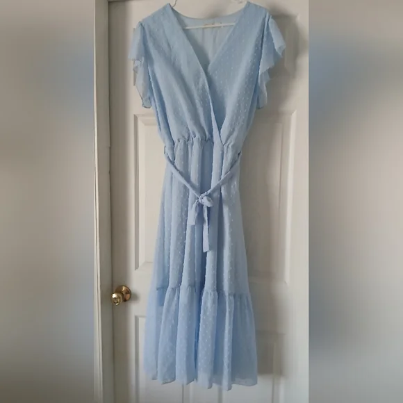 Charming Light Blue Women Dress - Picture 5 of 7